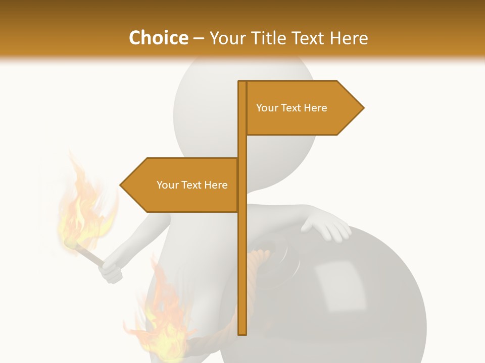 Character Businessman Different PowerPoint Template