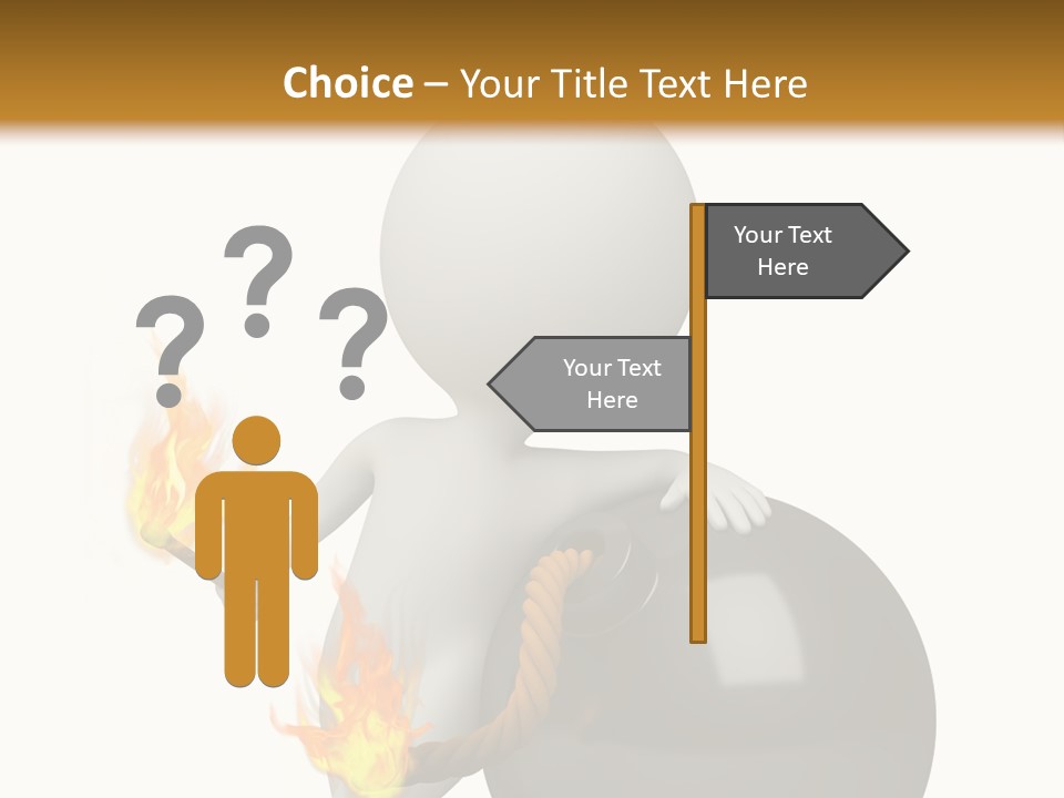 Character Businessman Different PowerPoint Template