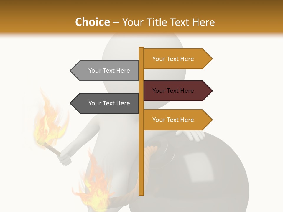 Character Businessman Different PowerPoint Template