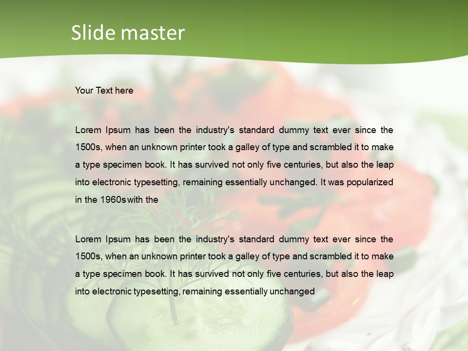 Cucumber Fresh Close Up PowerPoint Template
