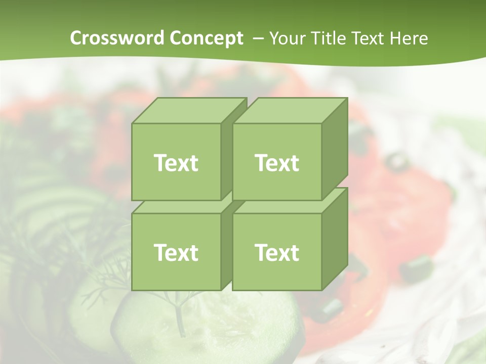 Cucumber Fresh Close Up PowerPoint Template