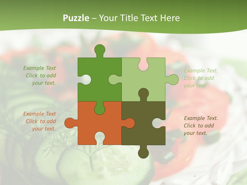 Cucumber Fresh Close Up PowerPoint Template