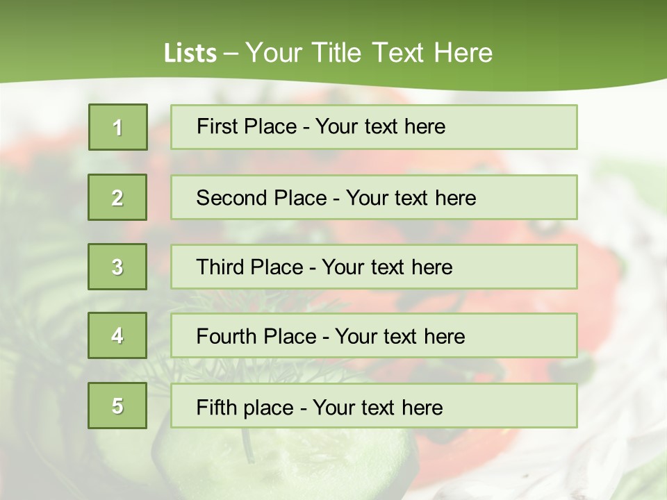 Cucumber Fresh Close Up PowerPoint Template