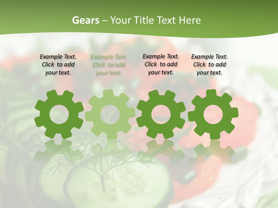 Cucumber Fresh Close Up PowerPoint Template