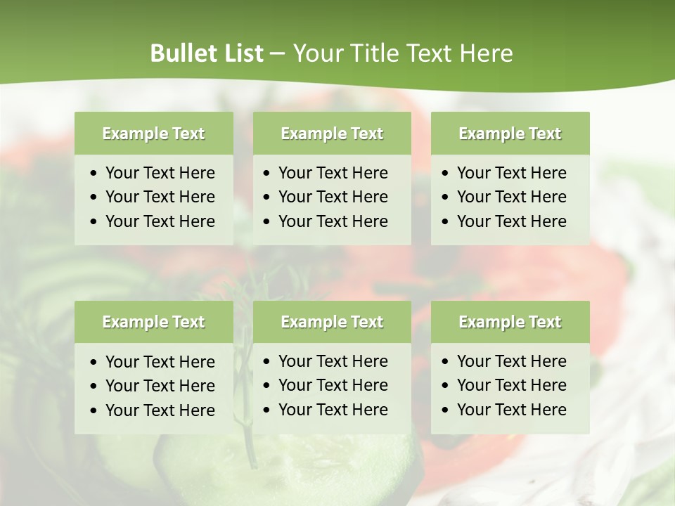 Cucumber Fresh Close Up PowerPoint Template