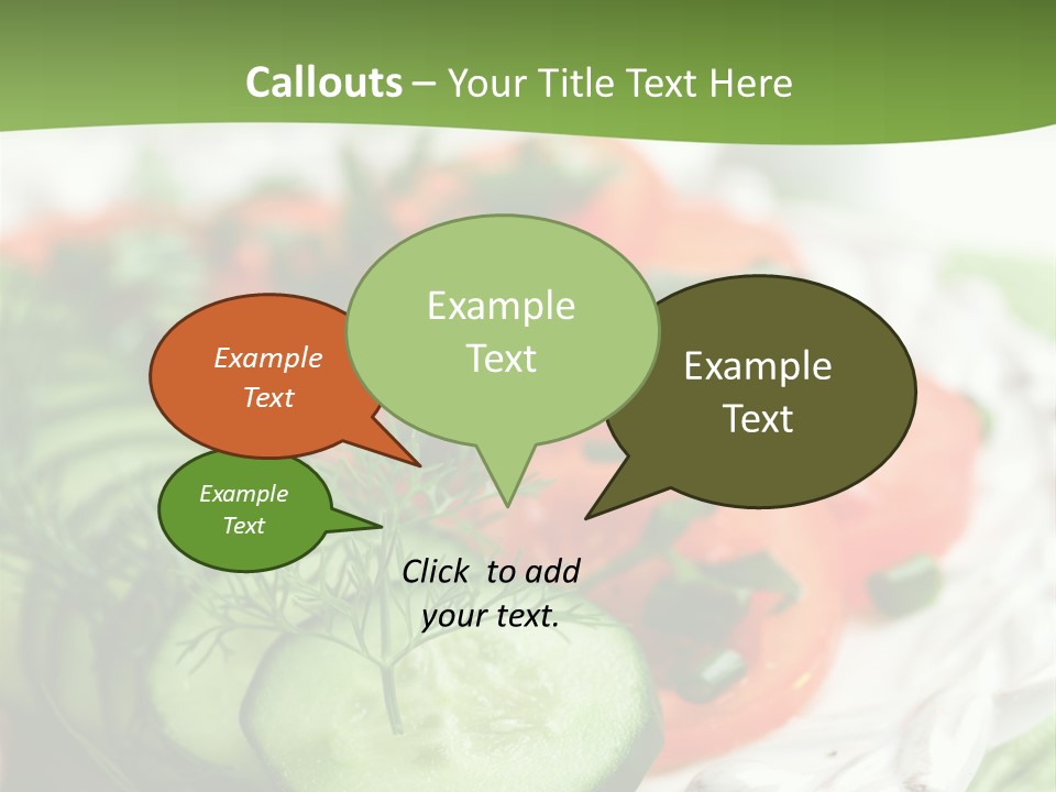 Cucumber Fresh Close Up PowerPoint Template
