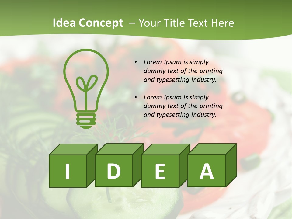 Cucumber Fresh Close Up PowerPoint Template