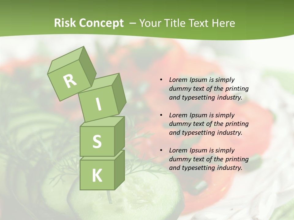 Cucumber Fresh Close Up PowerPoint Template