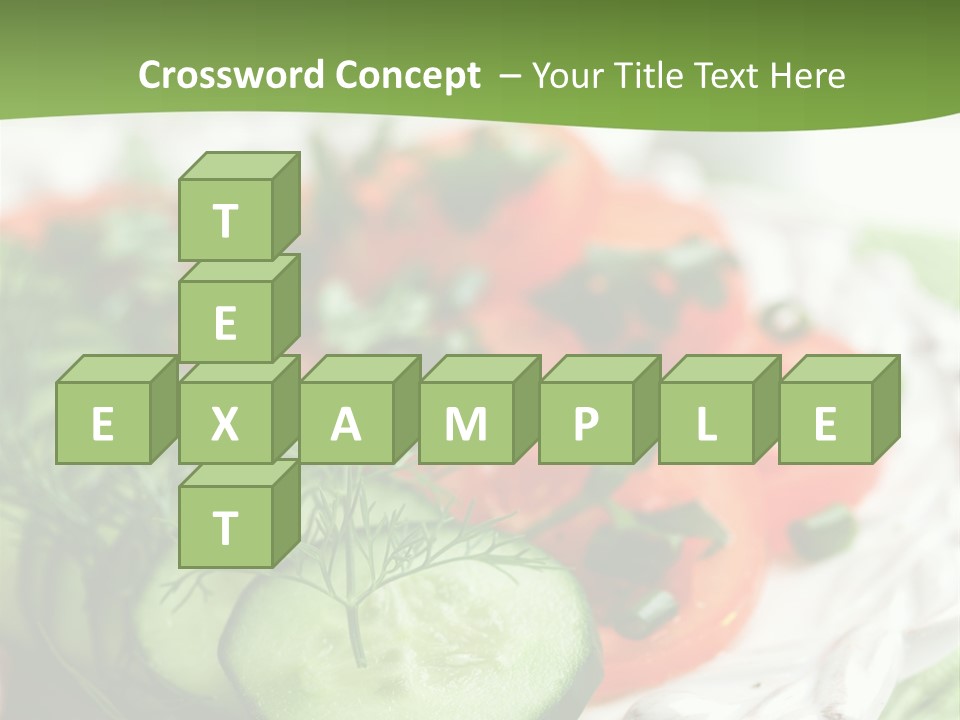 Cucumber Fresh Close Up PowerPoint Template