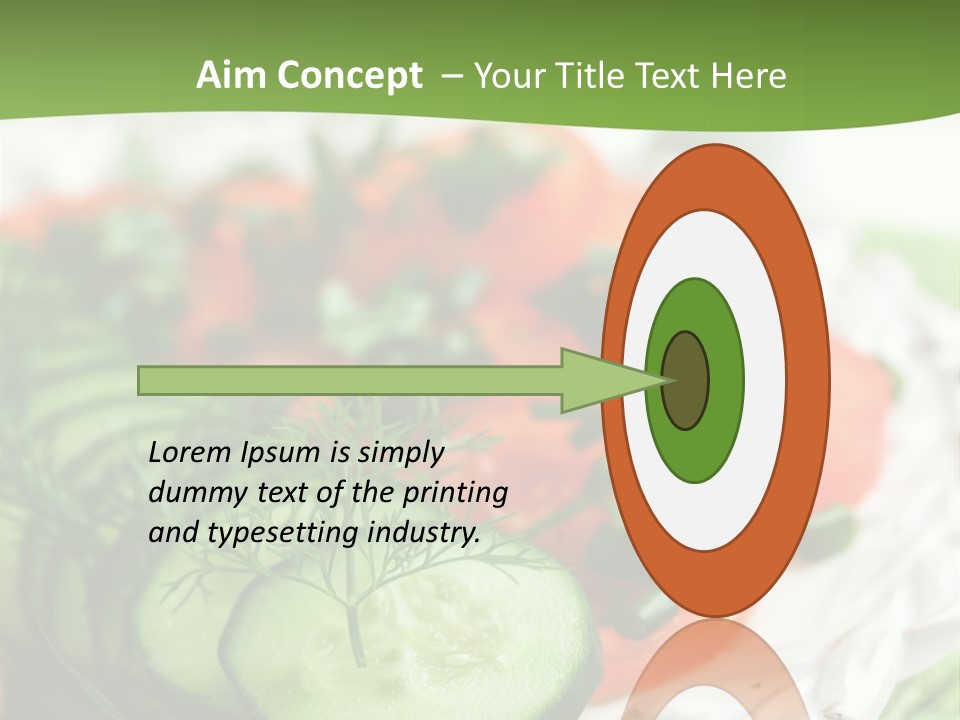 Cucumber Fresh Close Up PowerPoint Template