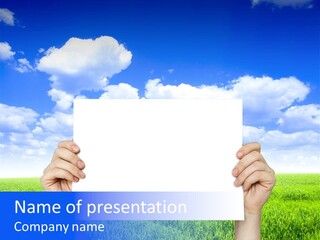 Grass Background Agriculture PowerPoint Template