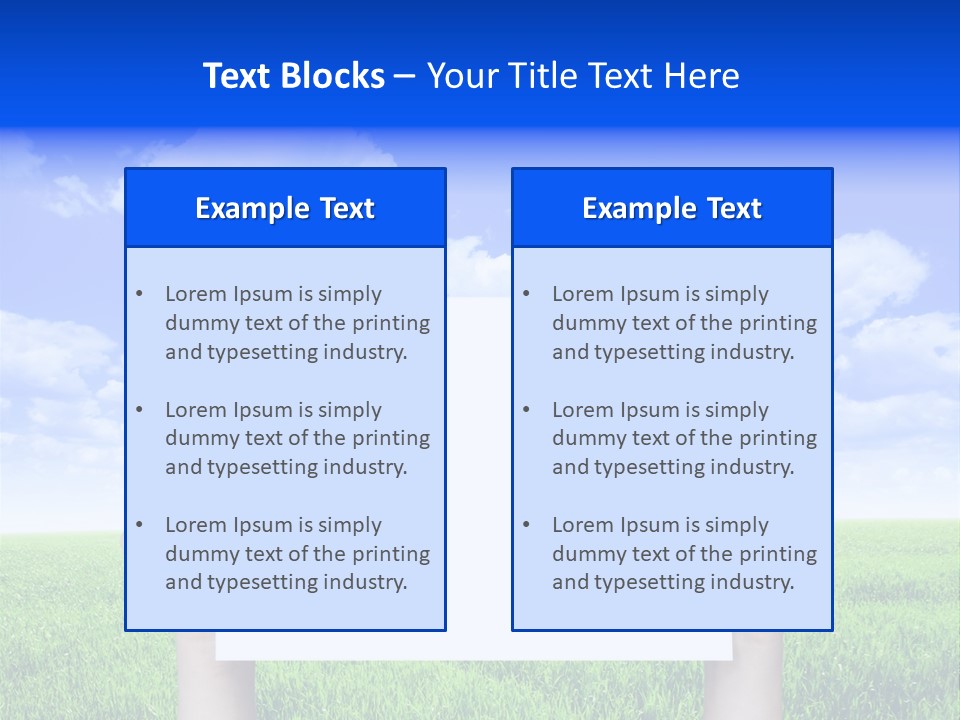 Grass Background Agriculture PowerPoint Template