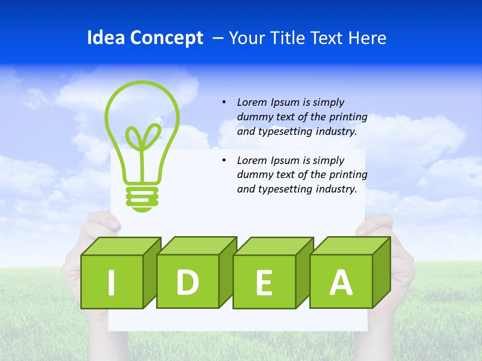 Grass Background Agriculture PowerPoint Template