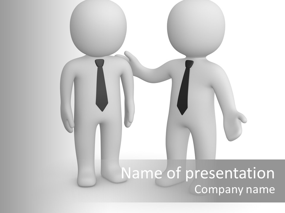 Confidence Depression Character PowerPoint Template