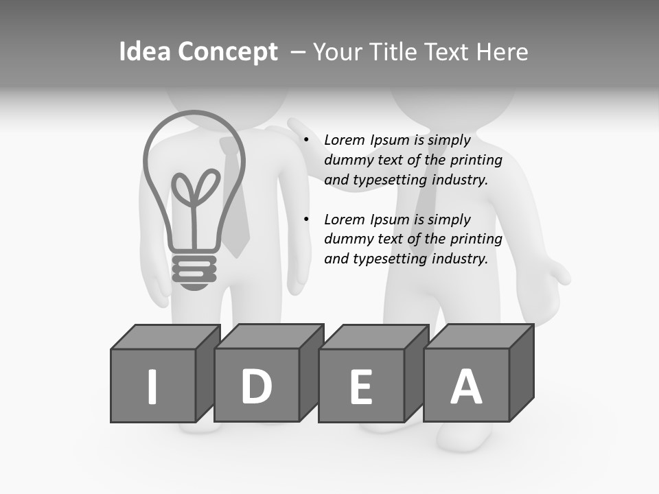 Confidence Depression Character PowerPoint Template