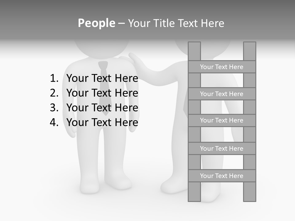 Confidence Depression Character PowerPoint Template