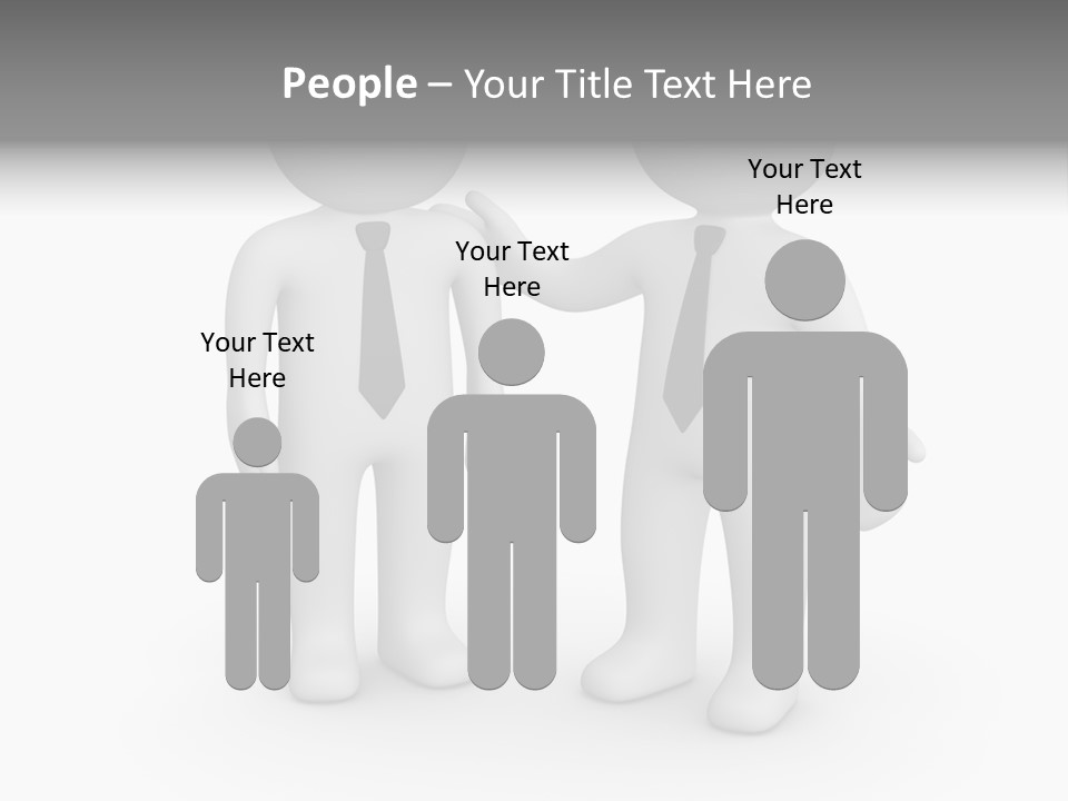 Confidence Depression Character PowerPoint Template