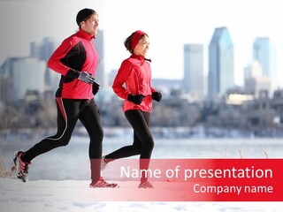 Jogging Lifestyle Length PowerPoint Template