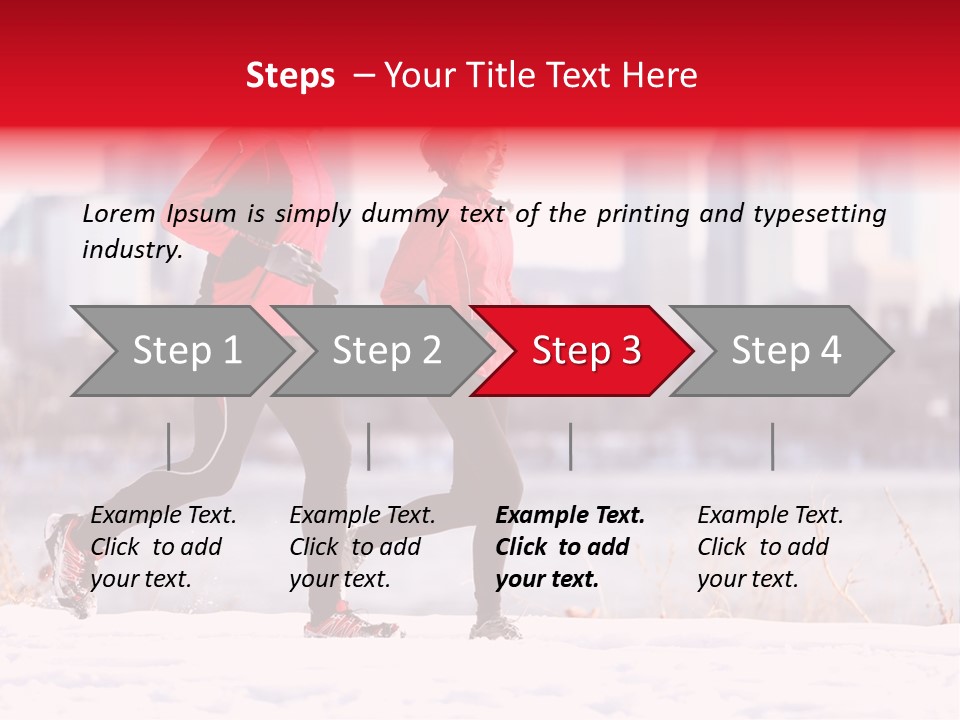 Jogging Lifestyle Length PowerPoint Template