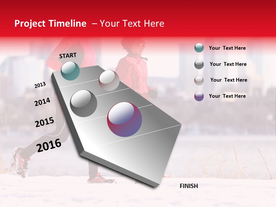 Jogging Lifestyle Length PowerPoint Template