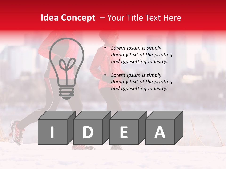 Jogging Lifestyle Length PowerPoint Template