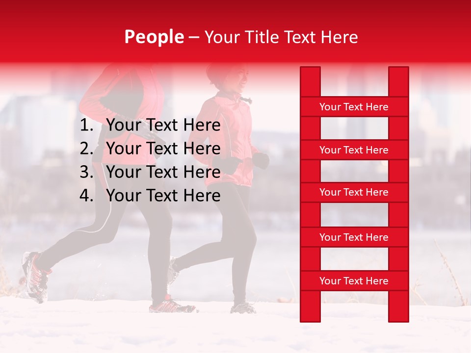 Jogging Lifestyle Length PowerPoint Template