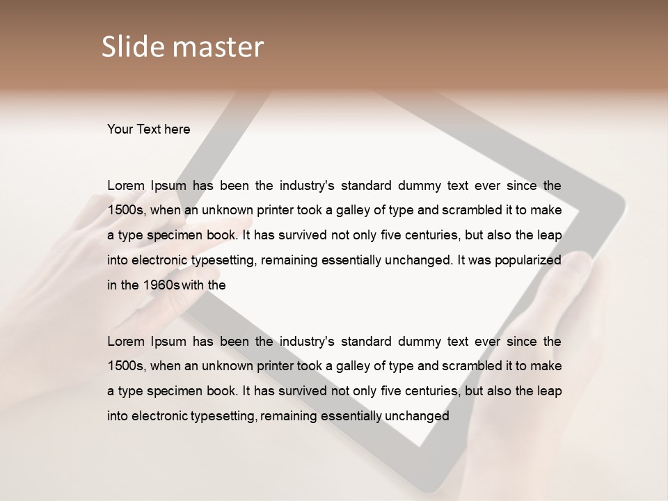 Electronic Mobile Book PowerPoint Template