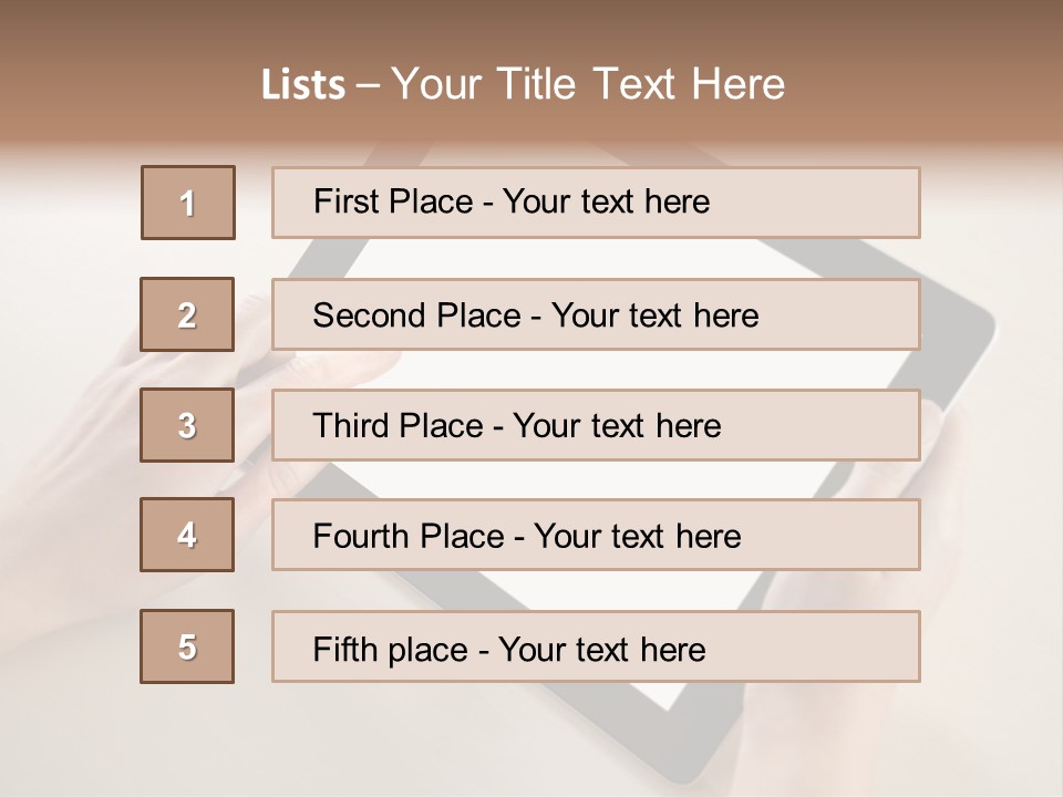 Electronic Mobile Book PowerPoint Template
