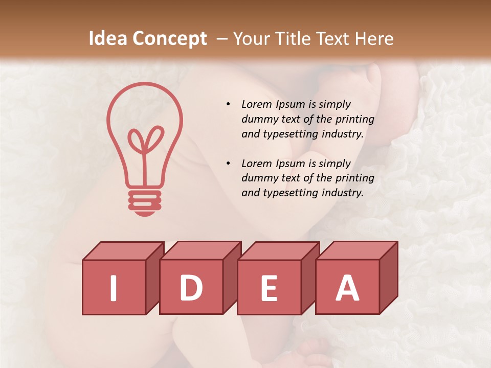 Skin Baby Sleeping Young PowerPoint Template