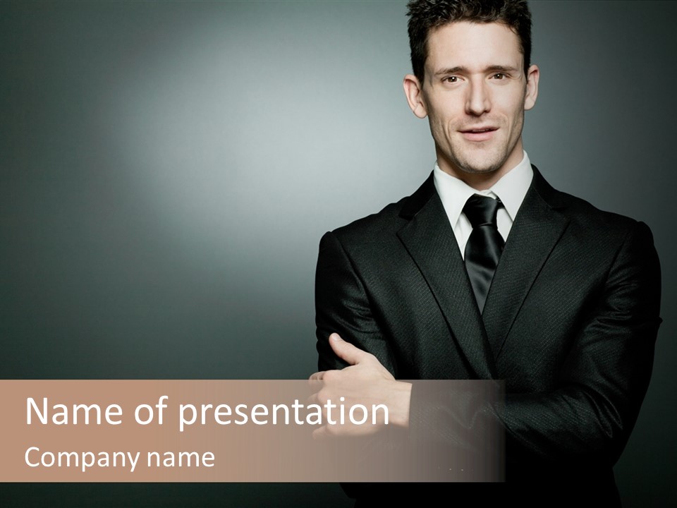 Formal Face White PowerPoint Template