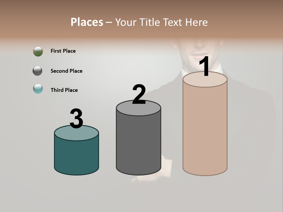 Formal Face White PowerPoint Template