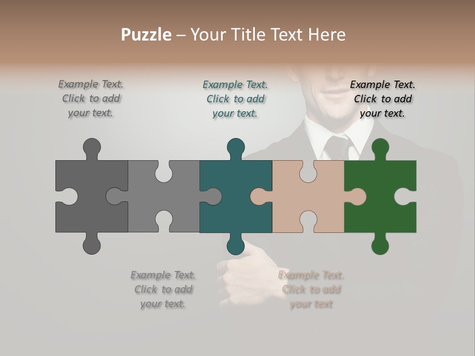 Formal Face White PowerPoint Template