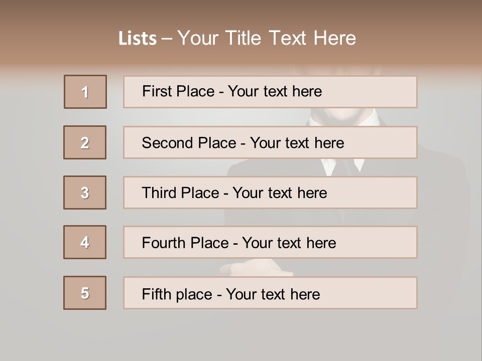 Formal Face White PowerPoint Template