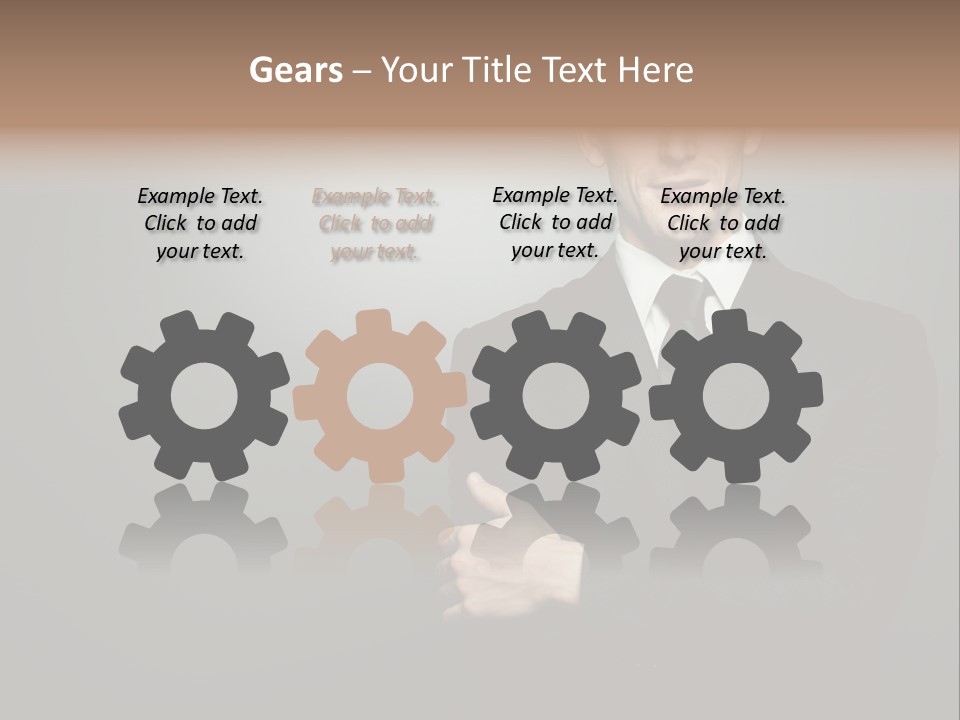 Formal Face White PowerPoint Template