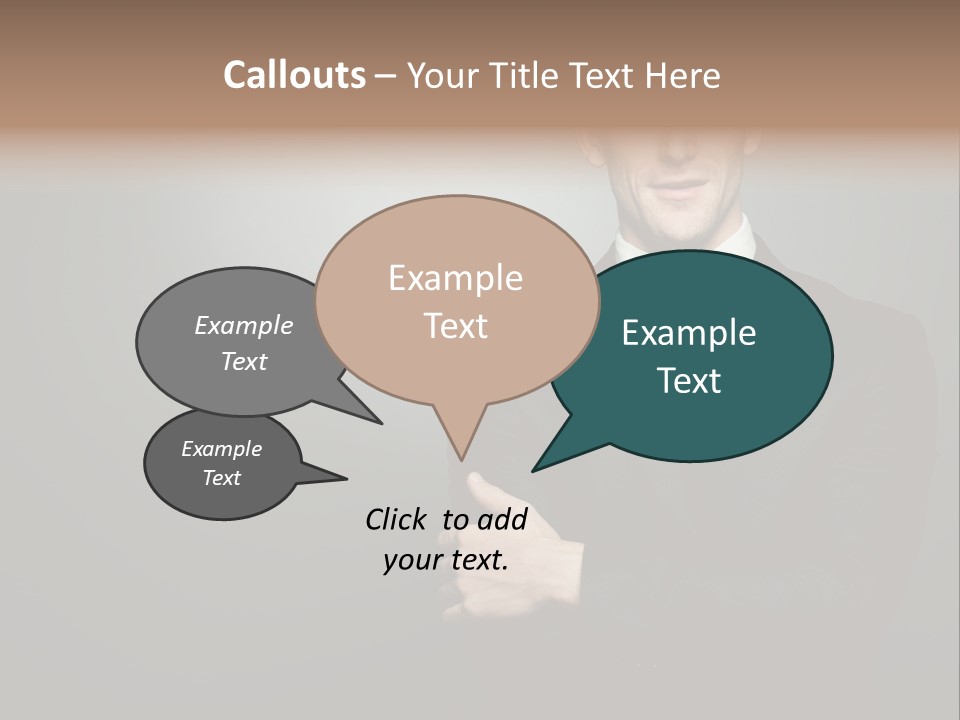 Formal Face White PowerPoint Template