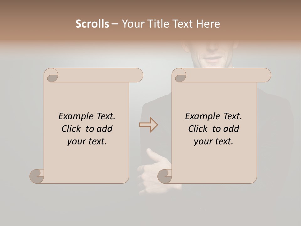 Formal Face White PowerPoint Template