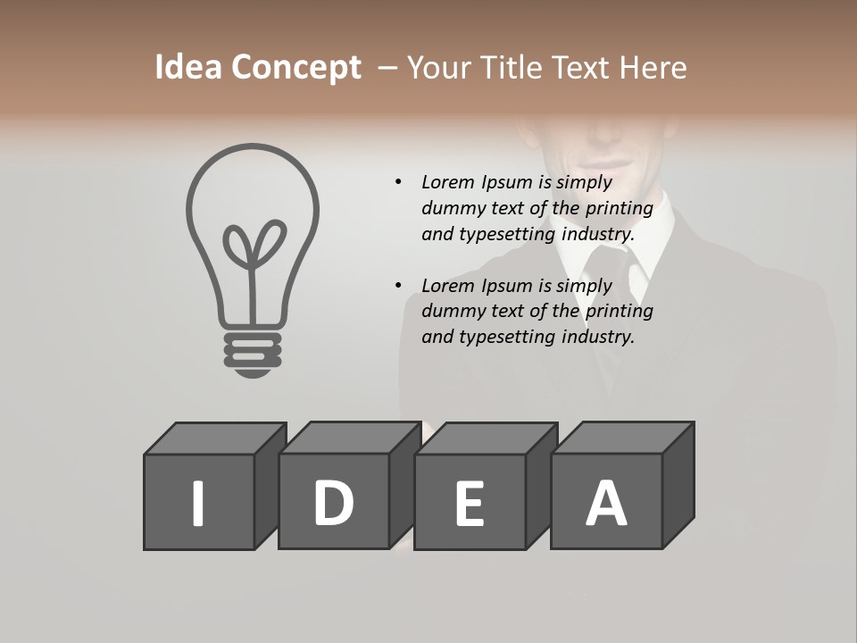 Formal Face White PowerPoint Template