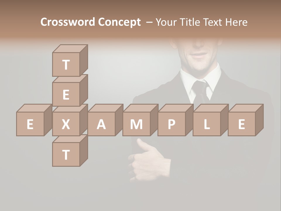 Formal Face White PowerPoint Template