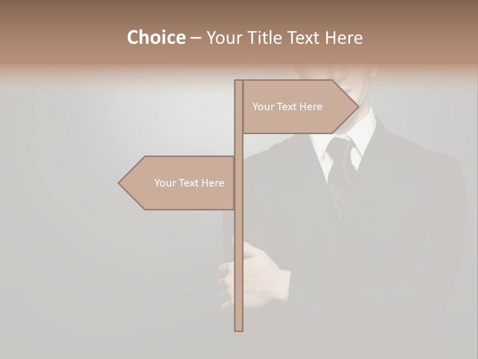 Formal Face White PowerPoint Template