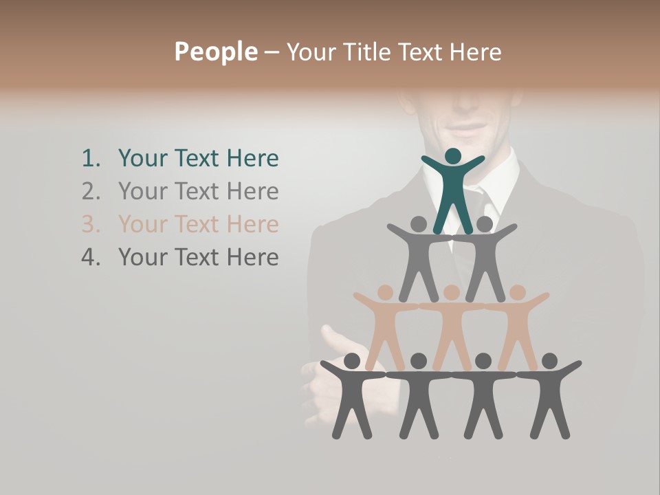 Formal Face White PowerPoint Template