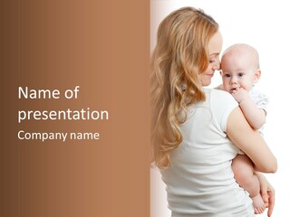 Looking Mama Child PowerPoint Template