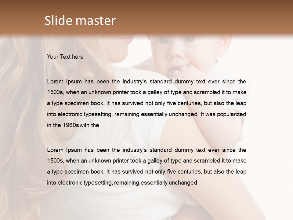 Looking Mama Child PowerPoint Template