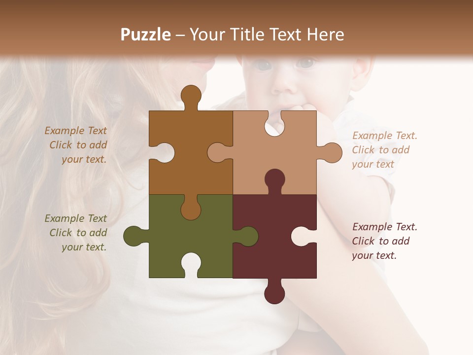 Looking Mama Child PowerPoint Template