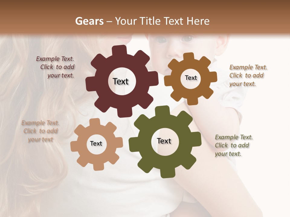 Looking Mama Child PowerPoint Template