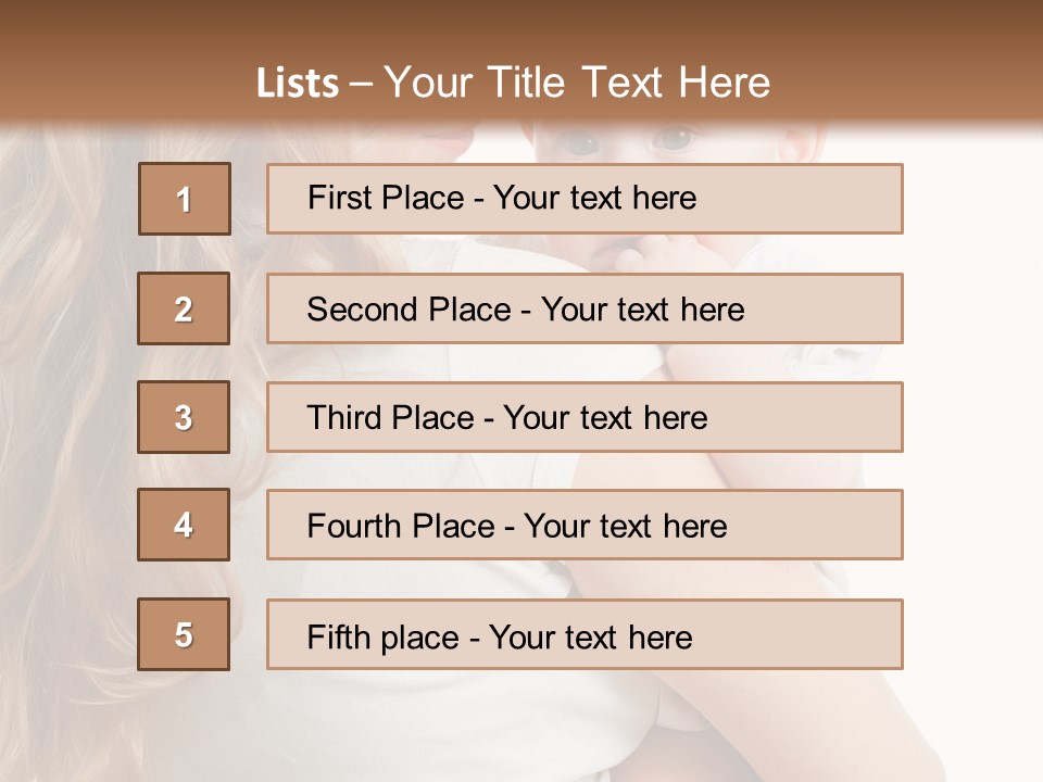 Looking Mama Child PowerPoint Template