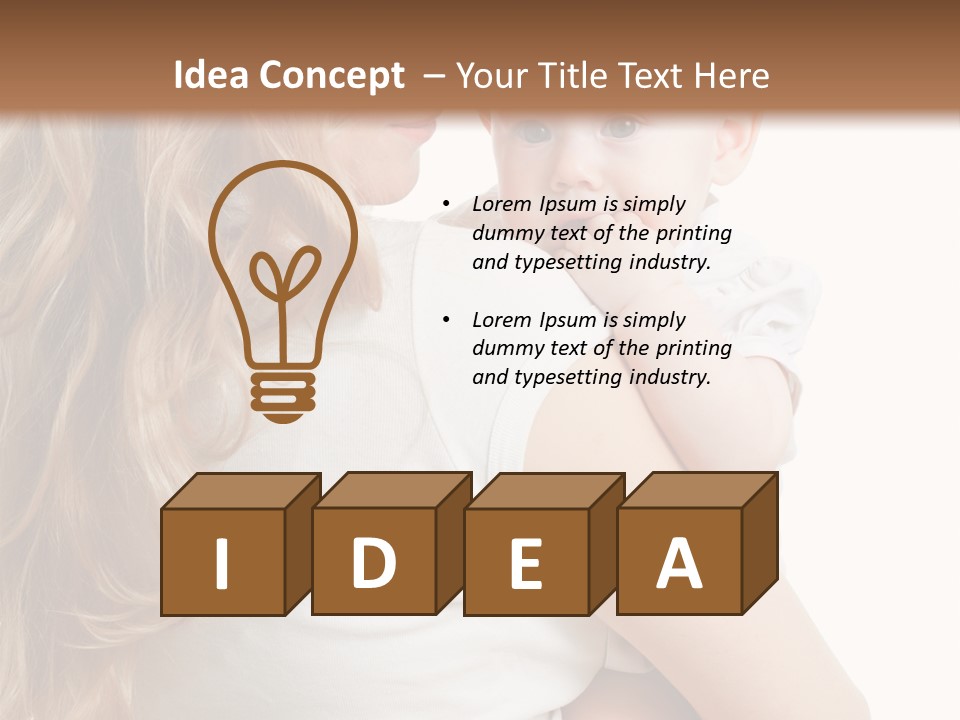 Looking Mama Child PowerPoint Template