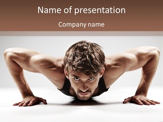 Training Muscular White PowerPoint Template