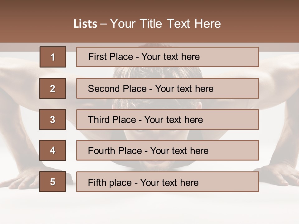 Training Muscular White PowerPoint Template