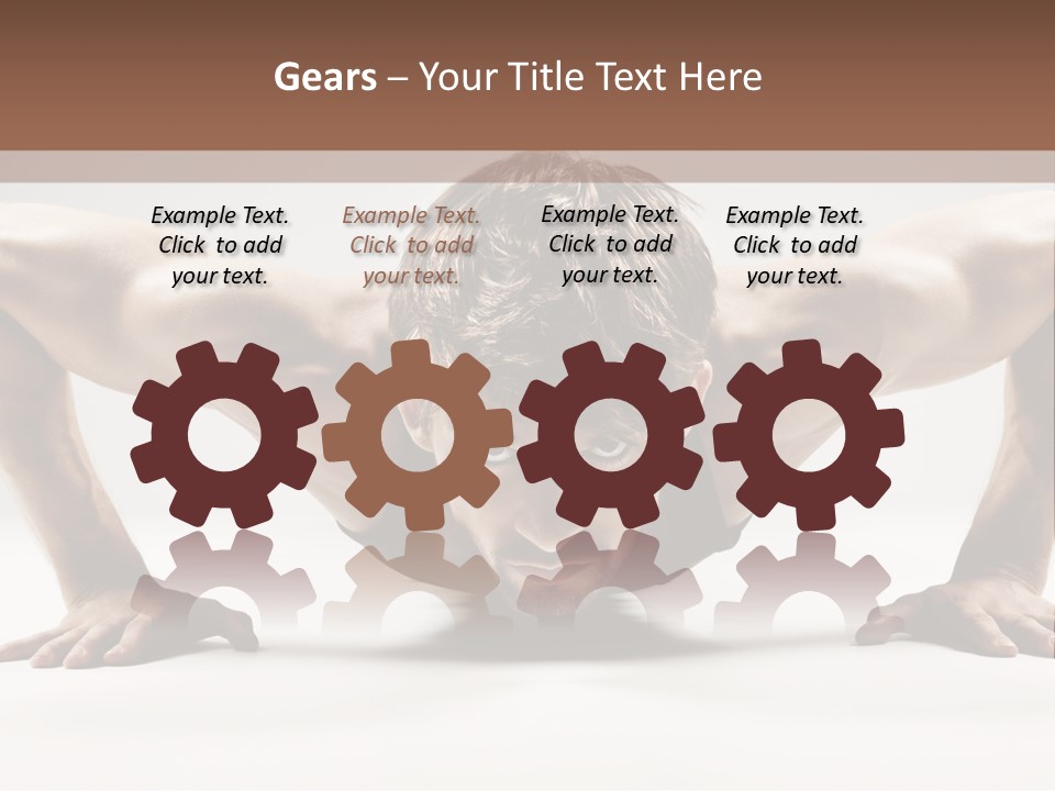 Training Muscular White PowerPoint Template