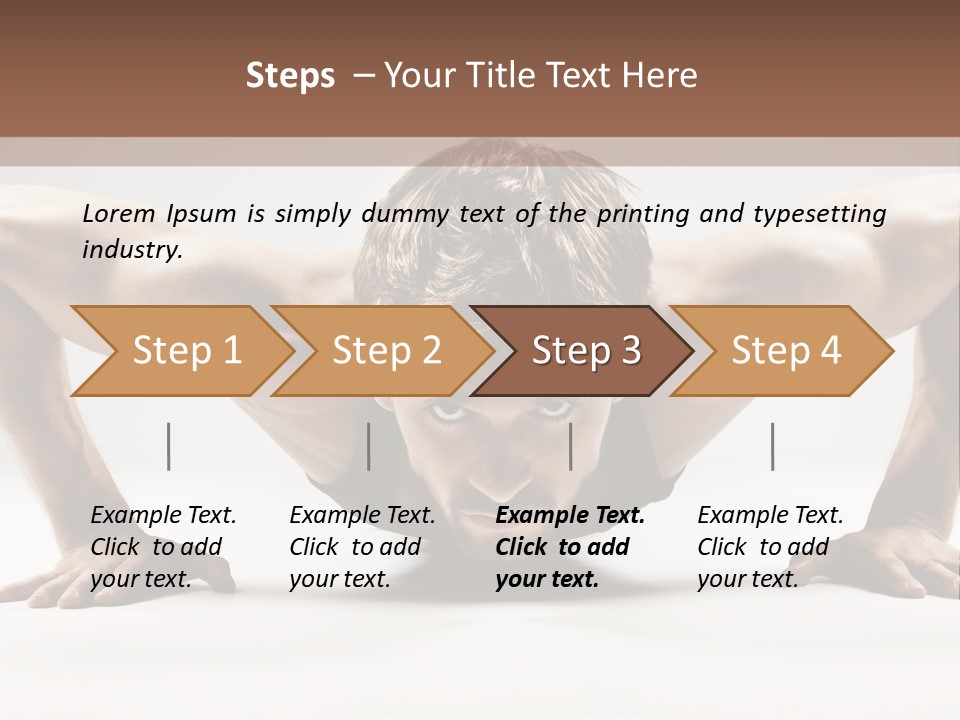Training Muscular White PowerPoint Template